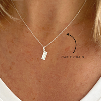 Silver Travel Ticket Charm Necklace