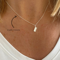 Silver Travel Ticket Charm Necklace