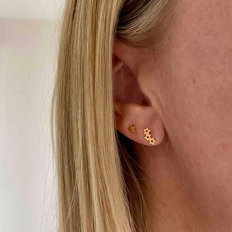 Rose Gold Daisy Stud Earrings - RGSE - Fiona Kerr Jewellery