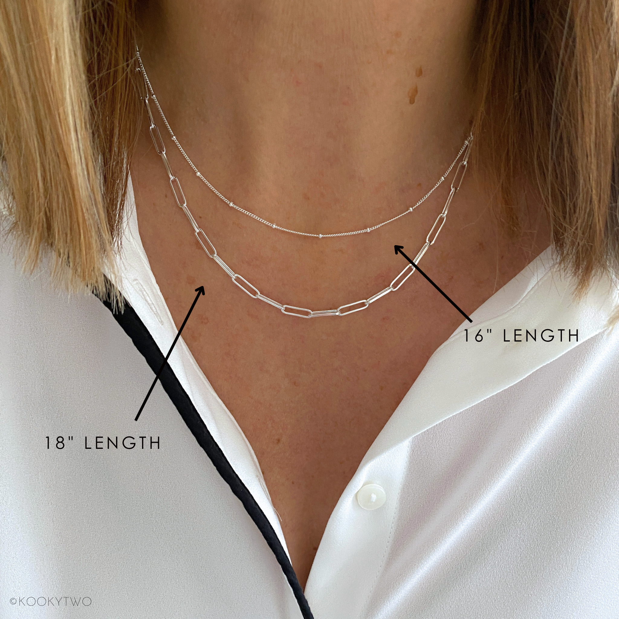 Two Necklace Chain Layering Set