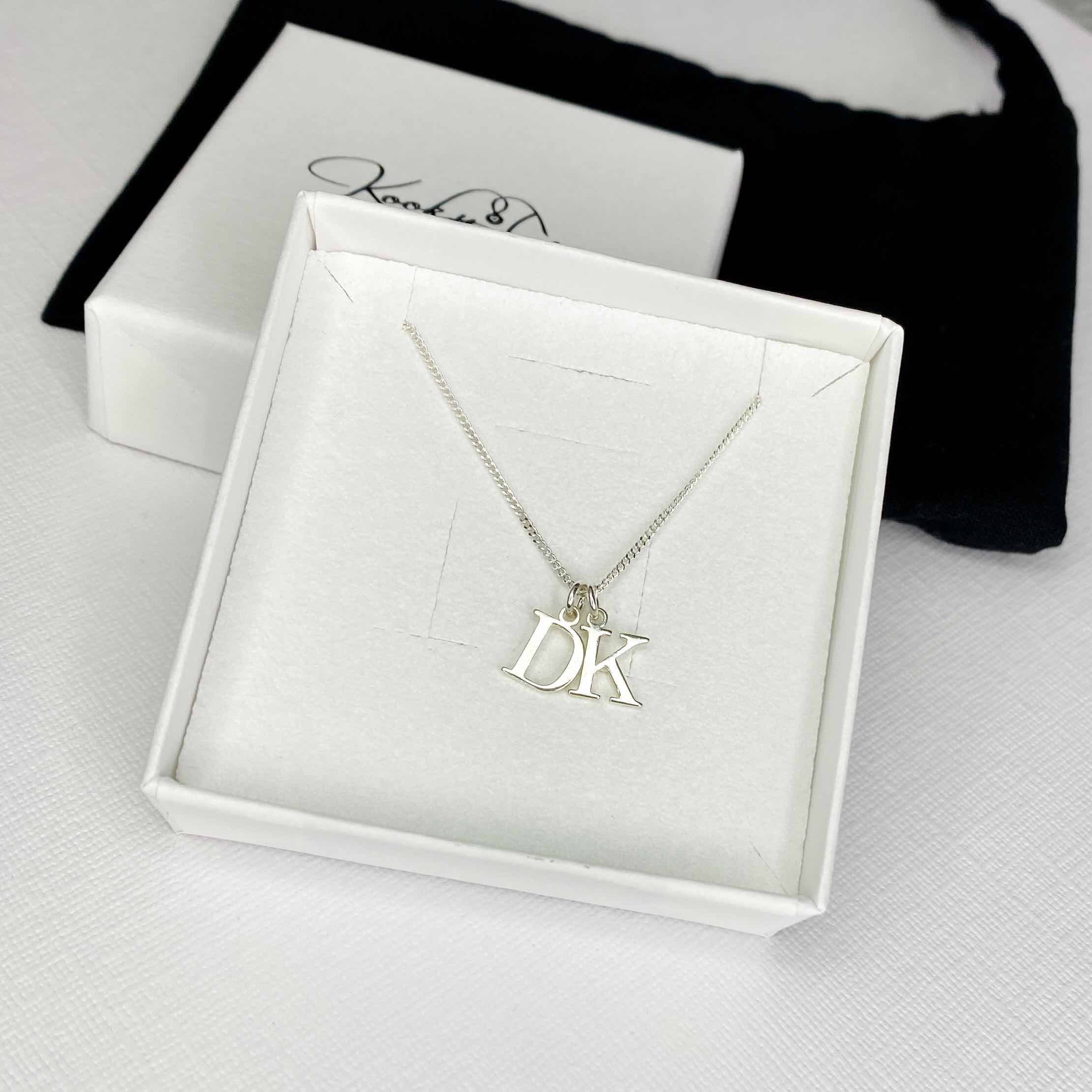 Two Letter Diamond Necklace – David Von