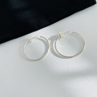 Silver Open Hoop Earrings