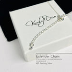30th Birthday Necklace. Extender chain in sterling silver to provide extra length - KookyTwo
