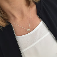 Stylish Five Silver Rings Necklace - KookyTwo