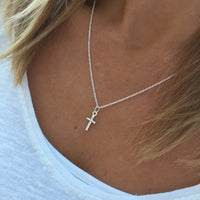 Silver Cross Necklace - KookyTwo