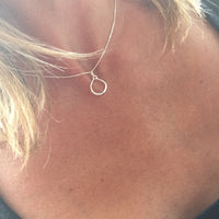 Silver Organic Circle Necklace - KookyTwo