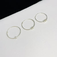 Silver Sparkle Ring Hoop Earrings