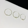 Silver Sparkle Ring Hoop Earrings