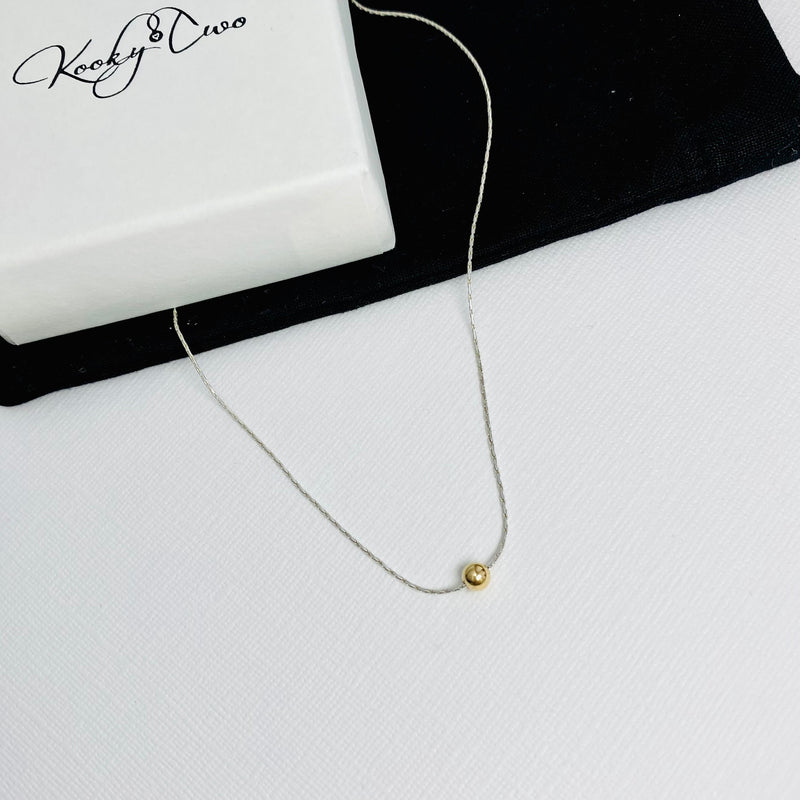 Dainty Gold Bead Necklace - KookyTwo