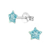 Blue Glitter Star and Lightning Bolt Earring Set