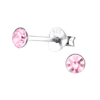 Rose Crystal & Lightning Bolt Earring Set