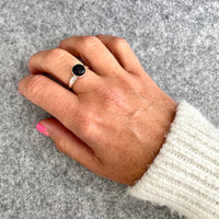 STRENGTH | Black Onyx Round Gemstone Ring