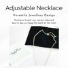 Adjustable necklace to change up each day. Versatile necklace as you can wear at different lengths. KookyTwo