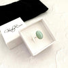 Amazonite ring in sterling silver with adjustable ring base. KookyTwo jewellery.