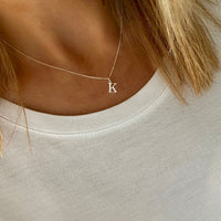 Silver Initial Necklace - KookyTwo