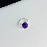 Sterling silver ring with Amethyst gemstone. Purple gemstone ring. Amethyst gift. Healing ring.