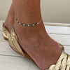 Dainty Bead Anklet Silver