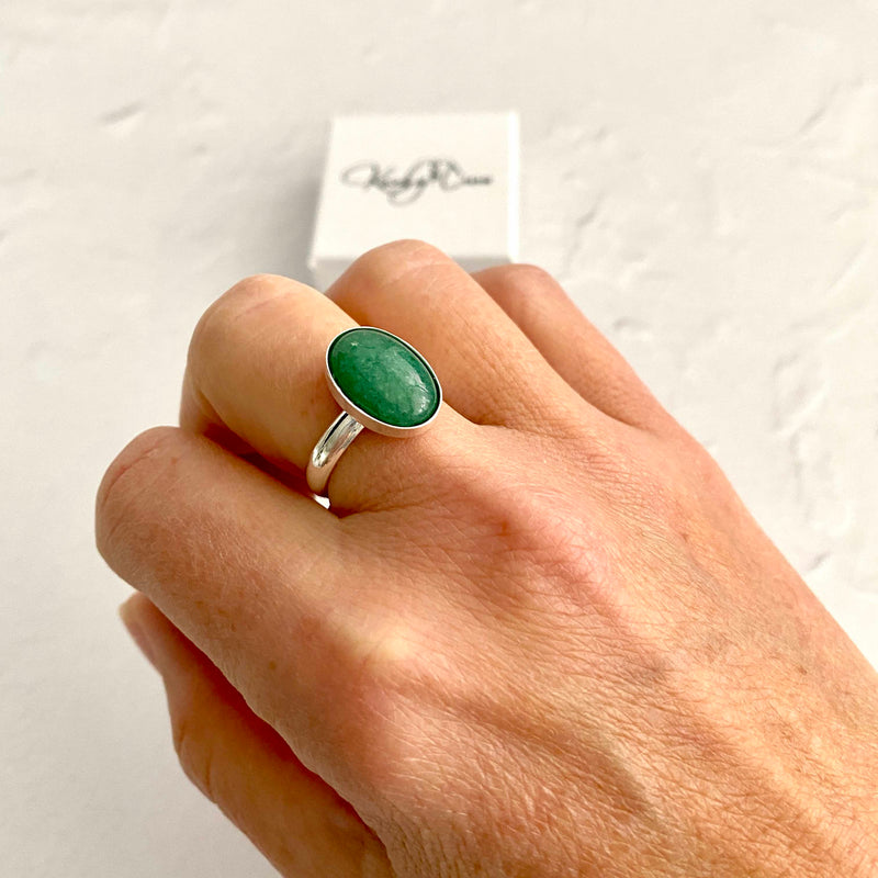 Natural Green Aventurine Stone Ring,ready to Wear, Ring , Stackable, Size 6  to 10us , 5 Mm Thickness,used for Various Styling Jewelry 1pcs - Etsy | Green  aventurine stone, Aventurine stone, Raw stone ring
