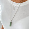 LUCK | Crystal Green Aventurine Point Necklace Sterling Silver