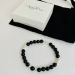 Black onyx bracelet. Bracelet with black onyx beads.