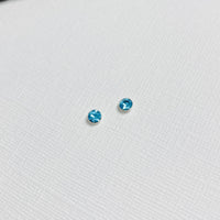 Aquamarine Crystal Stud Earrings