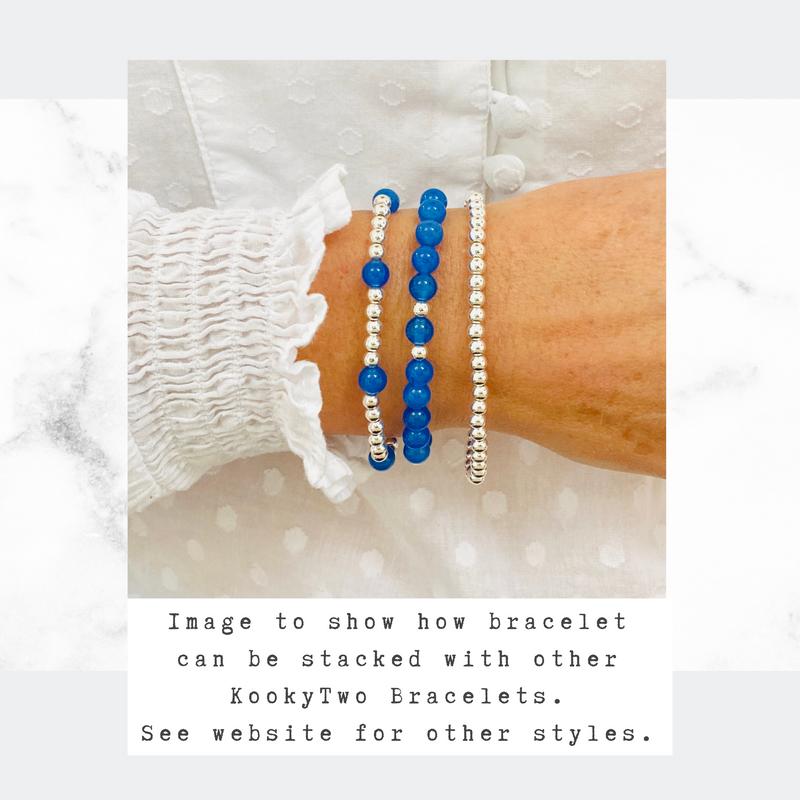 Blue only bracelet stacking set.