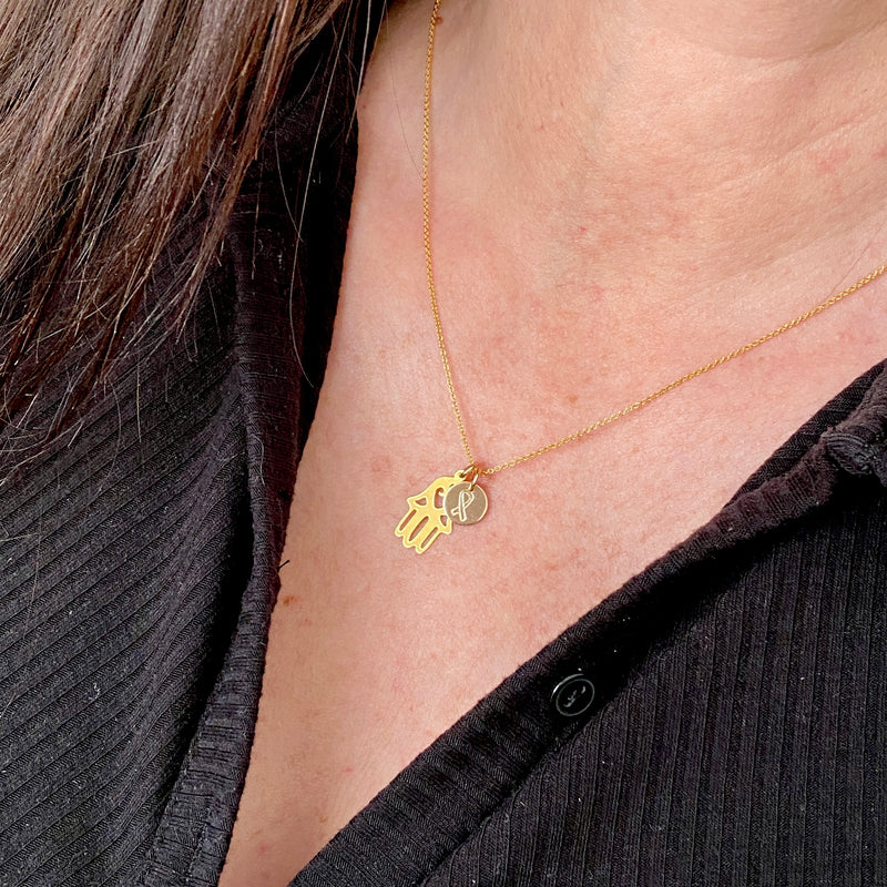 Hamsa Hand Necklace .:. Gold – Child of Wild
