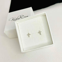Silver Cross Stud Earrings