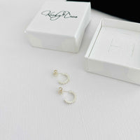 Silver Sparkle Hoop Earrings