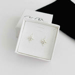 North Star stud earrings with diamanté in the middle. KookyTwo Earrings.