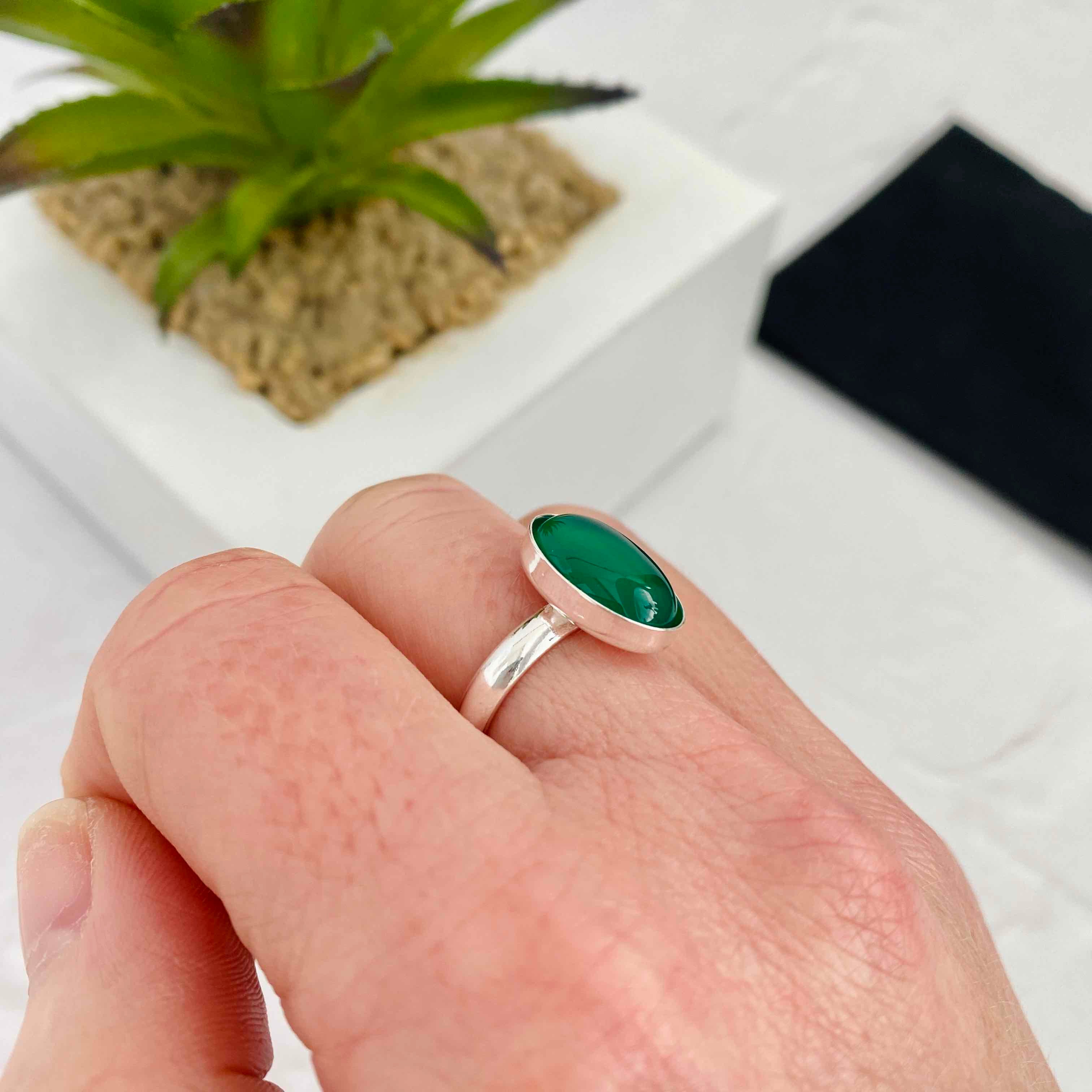Agate gemstone rings discount