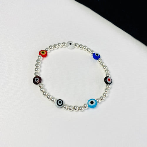 Pretty evil eye bracelet to wear for positive vibes and good luck.