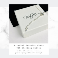 Extender chain can be selected at checkout meaning the necklace length can be adjusted.