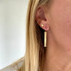 God Bar Earrings. Gold Verticle Bar Earrings. Gold Statement Earrings. Party Earrings