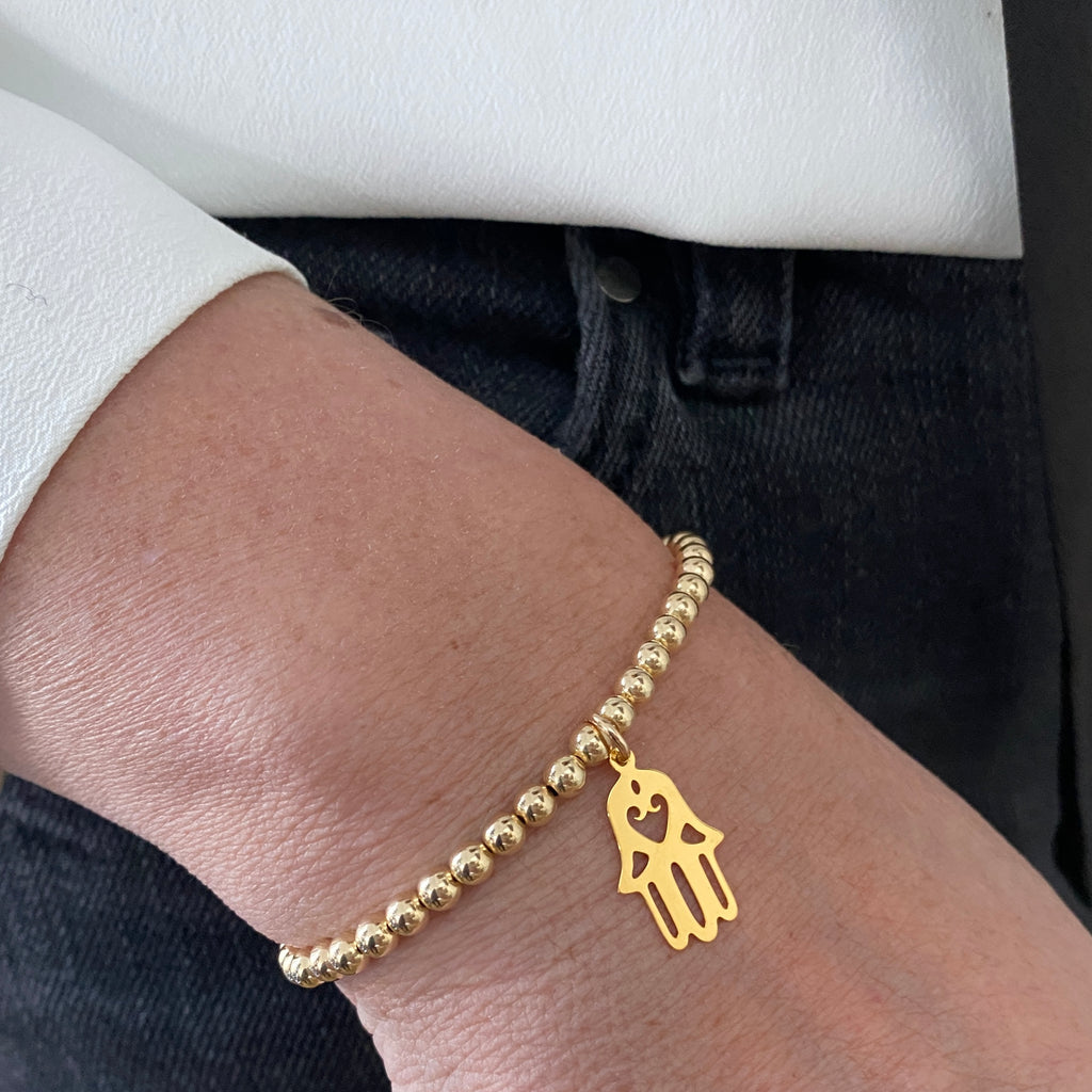 Hamsa hand lucky sparkling bracelet.