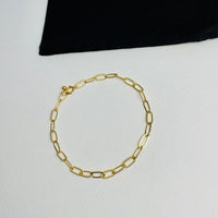 14K Gold Filled Chain Bracelet white background.