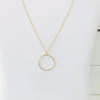 Gold circle pendant necklace. Choose a necklace length.