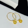 Gold Coin Hoop Earrings