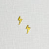 Mini Gold Lightning Bolt Stud Earrings. Mini stud earrings gold. thunder bolt earrings.