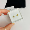 Gold stud earrings with sparkly stone in the middle. North Pole star studs gold. Hypoallergenic stud earrings. KookyTwo.