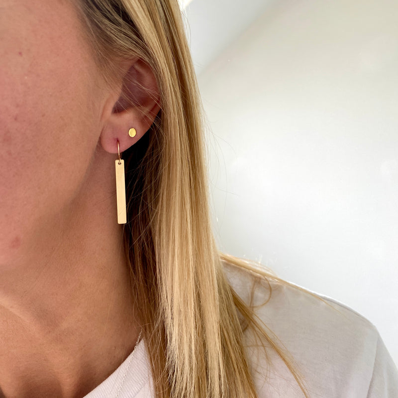 Gold Bar Earrings