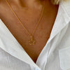 Necklace in gold with star charm in gold. Choose different length necklaces.
