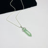 LUCK | Crystal Green Aventurine Point Necklace Sterling Silver