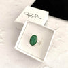 Aventurine gemstone ring in sterling silver with adjustable ring base. KookyTwo jewellery.