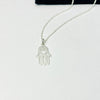 Sterling Silver Hamsa Hand Charm Necklace
