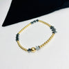 Gold beads and star hematite beads. Handmade gold bracelet.