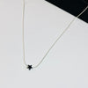 Black hematite star bead on sterling silver chain handmade by KookyTwo. Choose a length suited to you.