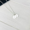 Silver Two Initial Personalised Disc Necklace - KookyTwo