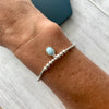 Silver Larimar Gemstone Bracelet - KookyTwo