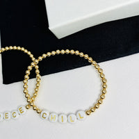 Gold Custom Word Bracelets